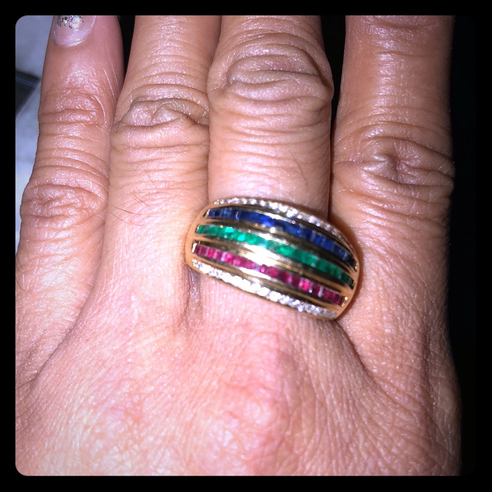 14 k gold w gemstones 8 mixture of colors
